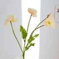 Realistic artificial corn poppy flowers in soft yellow for elegant home wedding decor - Champagne