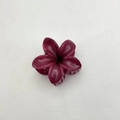 Elegant deep purple plumeria flower hair claw clip with glossy finish for women - Medium Approx 6x5x3.8cm / Grape Red