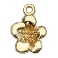 Golden sunflower alloy flower pendant with top ring for DIY necklace and bracelet crafting - Stamen Flower / Gold