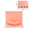 3D pop-up greeting card featuring a pink heart-shaped design for Mother's Day and gifts - Pink Heart