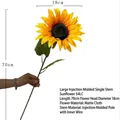 70cm single yellow sunflower artificial flower with matte cloth petals and 18cm flower head - 54LC Large Single (18cm Diameter)