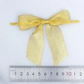 Fiocco a rete dorata con laccio metallico, larghezza 7.5cm per decorazioni da regalo - Circa 9cm*9cm / Oro