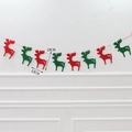 Weihnachts-Rentier-Banner mit roten und grünen Filzhirschen für die Party-Wanddekoration - Rentier Banner