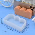 Detailed dimensions of wave geometric silicone mold for DIY soap or plaster crafts - Cloud Wave Style (2)