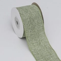 Grass green faux linen ribbon roll with woven texture for DIY crafts and hair bows - 5cm*5 Yards / Green