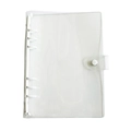 Carpeta de PVC transparente para pintura de diamante con seis anillas y botón de presión - Libro de almacenamiento / Blanco