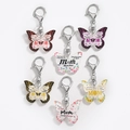 Lot de 6 porte-clés papillon en acrylique avec motifs floraux et messages pour maman - Ensemble Style Papillon