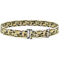 Adjustable kids elastic belt featuring yellow construction vehicle patterns on white fabric - Yellow Cartoon