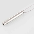 Polished silver stainless steel whistle necklace for mindfulness and anxiety relief - Style C Cylinder Whistle / 6cm / Silver