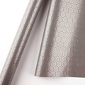 Dark grey gift wrapping paper with metallic rose gold hexagonal pattern rolls - Coffee Base Gold Foil Rhombus / 50*70CM