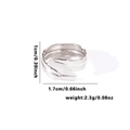Silver feather titanium steel ring with engraved texture and size specifications - Tyr0528 / Adjustable Open