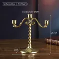 European Iron Candlestick - Triple Branch Style C (7151A-03)
