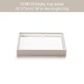 Small rose gold PU leather jewelry tray with white velvet lining 20x15x3cm - Champagne Beige Small Double-sided Flat Tray