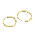 Classic gold stainless steel hoop earrings in a minimalist style for a sleek look - 24x2mm / Gold