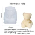 Teddy bear shaped silicone mold for 3D candles and ice cubes measuring 50mm in height - Teddy Bear Silicone Mold
