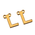 Pendentifs lettre L en acier inoxydable doré pour la création de bijoux et colliers - Or - Lettre L / Ensemble de 20 Pièces