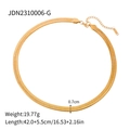 Collar de cadena de serpiente dorada en acero inoxidable con cierre de langosta - Ancho 0,7 cm / Largo 42,0 + 5,5 cm / Dorado