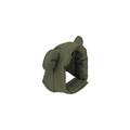 Army green quilted pet winter ear-warmer headband with cute bear ears and thermal padding - S / Green