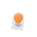 Flesh-colored silicone navel piercing model on a transparent acrylic L-shaped display stand - Meat Color (Navel) With Stand