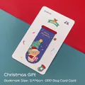 Christmas bear magnetic bookmark with blue background and festive Merry Christmas motif - Christmas Gift