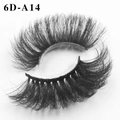 6D-A14 Russian volume faux mink eyelashes with dense layered wispy curls for makeup - Fan-shaped Thick 3D Style(6D-A14)