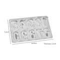 Molde de silicona traslúcido con números 0-9 y símbolo & tamaño 14,4x9,2 cm para DIY - Números Grandes 0-9 y Símbolo