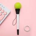 Penna gel creativa antistress stile tennis con pallina verde e laccetto da polso - Penna Saltante da Tennis