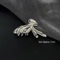 Silberne Haarklammer aus Flüssigmetall im Schlangen-Design mit 11 cm Länge und Stil - Ca. 11cm / Silber Lava Haarkralle