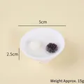 5cm mini artificial dessert bowl model with taro balls and mango pudding detail - No Buckle / 5CM Diameter / Chocolate Ball Double Skin Milk