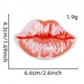 Red and pink embroidered lip shape patch for clothes decoration 6.6cm x 4.3cm - Style 10 (Red Lips)