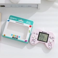 Pink retro Tetris handheld game console with bunny pattern and 26 game modes - Gamepad Shape / Macaron Pink