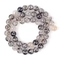 Dragon vein agate natural stone beads with polished black and white crackle texture - Black Dragon Vein Agate / 4mm/1 Piece Approximately 90 Pieces/10g