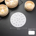 Round 8-inch perforated parchment liners for steaming buns and Chinese dim sum - 8 inch (20cm)