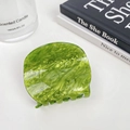 Green marble texture acrylic hair claw clip for women sporty hair styling accessory - 6cm / Tennis Ball