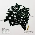 18-piece set of dark green velvet Christmas bows in various sizes for DIY decor - Dark Green Series / 18 Pack