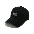 Detalle de gorra de algodón con bordado Hello blanco y costuras reforzadas de calidad - M (56-58cm) / Negro