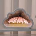 DIY cloud tulip night light with pink flower mirror effect as table decoration - Complete DIY Material Kit / Medium 10 Pink Flowers