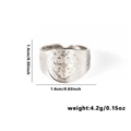 Silver vintage St. Benedict medal open ring with size dimensions and weight info - TYR0439 / Silver Religious Medal