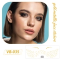 Metallic gold freckle temporary face tattoo stickers VB-035 for stylish makeup looks - VB-035 (Gold Metallic) / Gold