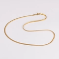 Collana a catena piatta a serpente in acciaio inossidabile dorato con finitura lucida - 3mm*50cm / Oro