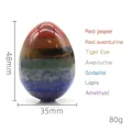 Chakra stone egg variant featuring seven layers of natural gemstones 48mm in height - 35X48mm Crystal Egg