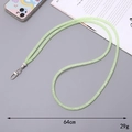 Glitzerndes hellgrünes Handyband aus Netzgewebe, 64cm Länge mit silbernem Karabiner - Crossbody-Stil / Hellgrün