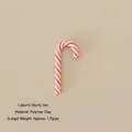 Miniature red and white striped polymer clay candy cane DIY Christmas ornament decoration - No.87 - 4.7cm Red/White Large Candy Cane