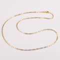 Minimalist square wire cross chain necklace in gold finish with lobster clasp closure - 65cm / Gold