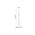 Polished stainless steel fruit fork measuring 13.4cm in length with a slim 1cm head - 410 Stainless Steel Mini Fruit Fork