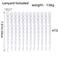 Set de 12 adornos de carámbanos espirales transparentes para árbol de Navidad, 20 cm - Carámbano Transparente Estilo B Grande (20cm)