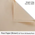 Tea brown tissue paper for flower packaging 50x70cm matte translucent gift wrap sheets - 50*70cm (38 Sheets/Pack) / Brown