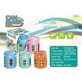 Rotating magic bean cube fidget toy in colorful can shape for stress relief, 5.6x6.8cm - Chinese Box Blue (5.6*6.8)