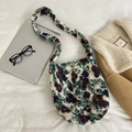 Beige Green Retro Flower