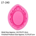 Pink silicone mold for European relief frame DIY fondant and aromatherapy plaster - 2# (Small) / Pink